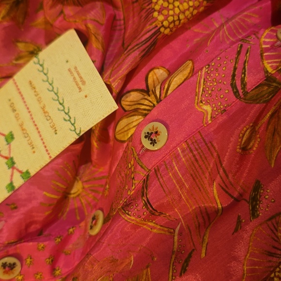 Farm Rio x Anthropologie Short-Sleeve Button-Front Mini Dress, Retail $230.00US - Picture 10 of 16